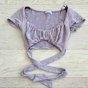 urban outfitters smokey lavender crop top
